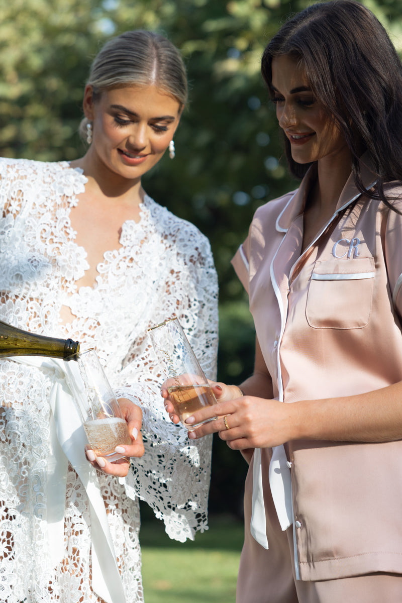 Bridal Party Champagne Flute | Bridesmaid Glasses