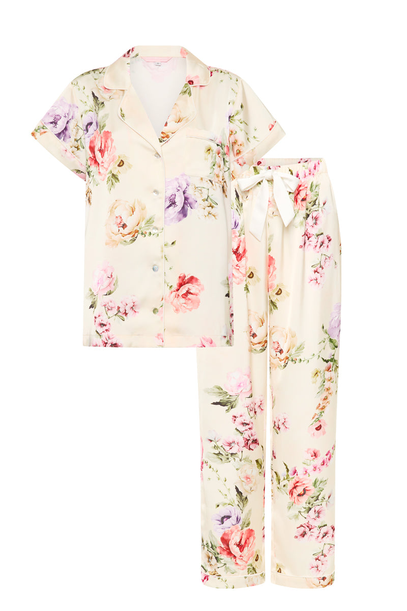 Floral Bridesmaid Pyjamas | Floral Satin Lounge Set