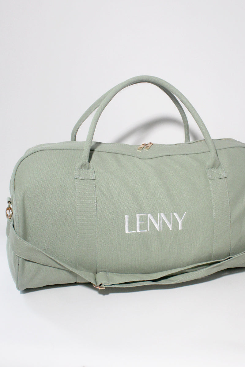 Sage Duffle Bag | Personalised Duffle Bag | Personalised Overnight Bag | Travel Bag Custom