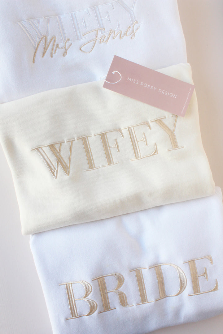 Wifey Sweater | Wifey Jumper | Bride Hoodie