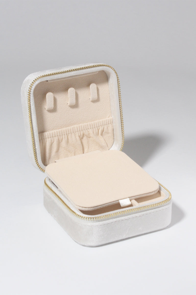 White Velvet Jewellery Case