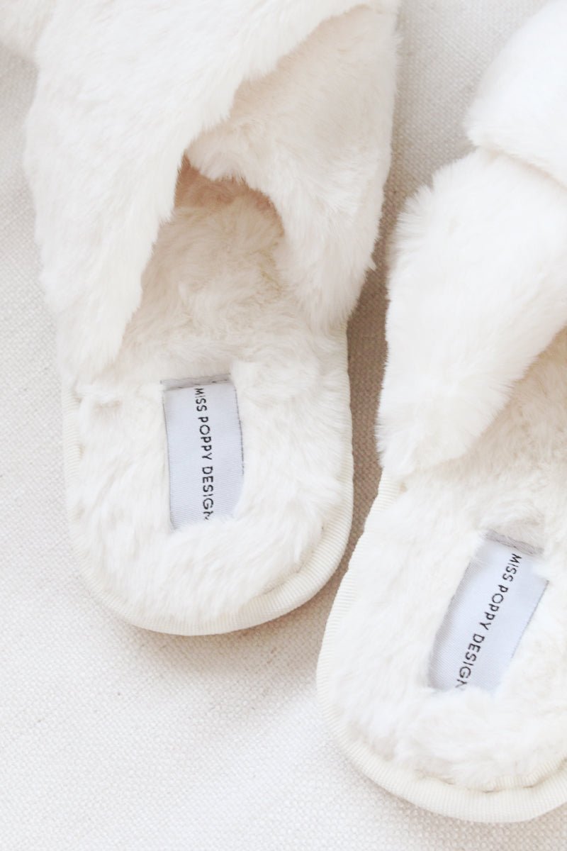 Bride and Bridesmaid Fluffy Slippers | Slippers for Bridal Party