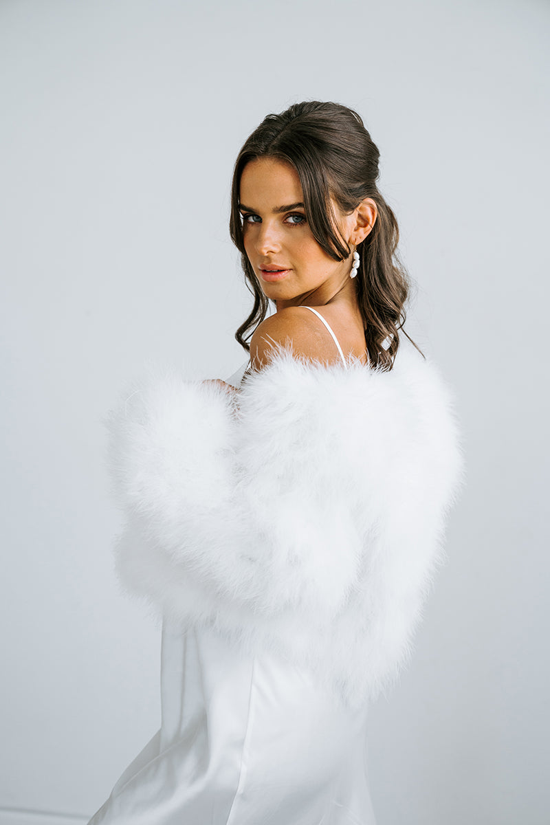 Mae Feather Jacket White