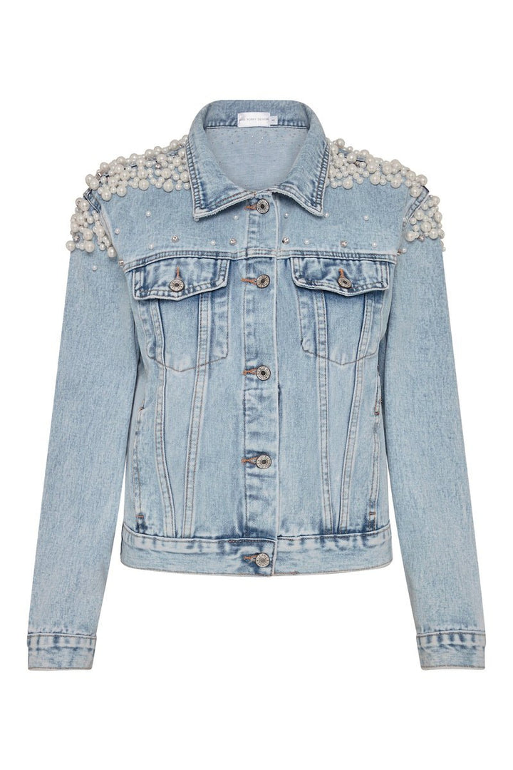 Bride Denim Jacket | Bridal Denim Jacket | Personalised Pearl Denim Jacket | Miss Poppy Design